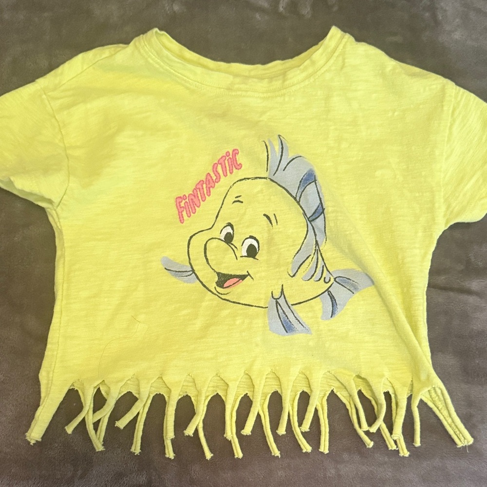 GAP Yellow Fringe Kids Tee with Fish Graphic
